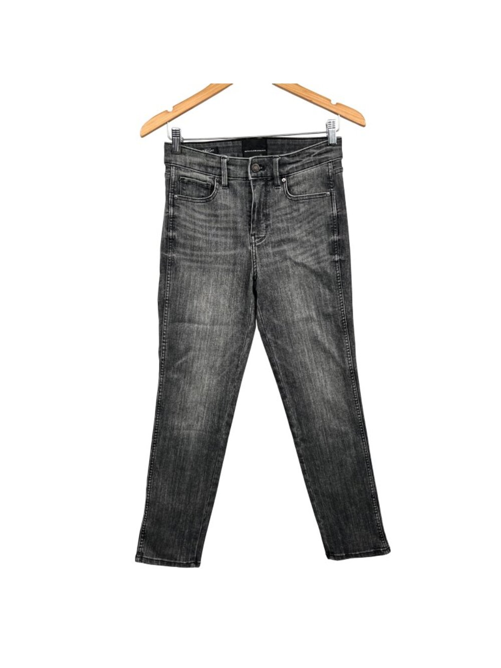 WHBM Womens Straight Leg Jeans Five Pocket Gray Size 2